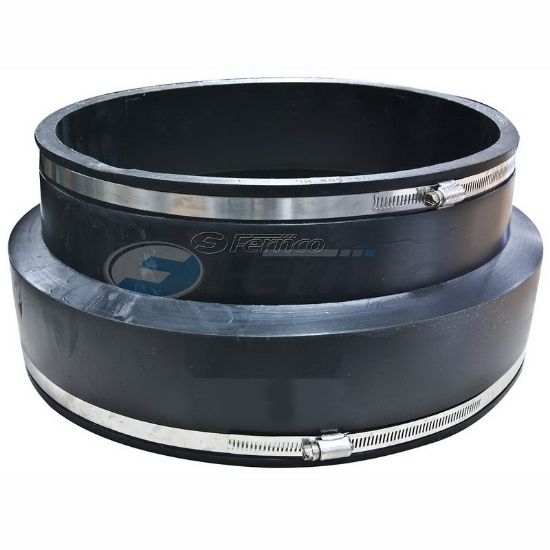 Fernco® 1002-1818 Flex PVC Coupling, 18" Nominal, Clay x Cast Iron/Plastic/Steel